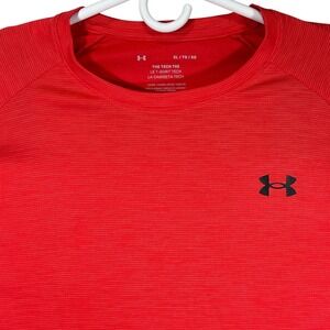 Under Armour Mens Tech Tee Red Short Sleeve Loose Fit Training Shirt XL